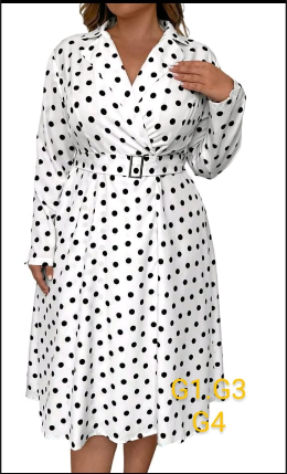 Vestido Plus Size em Tecido Santorini - Coleção Conforto e Estilo